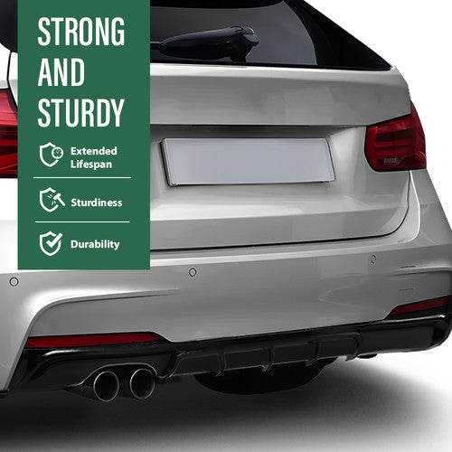 Solid Spare Fit For 2012-2019 BMW 3 Series F30 F31 M Sport Rear Bumper Diffuser Gloss Black