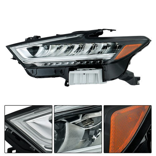 Solid Spare Headlight Single Projector For Nissan Maxima 2019-2021 Headlamps LH Side Clear