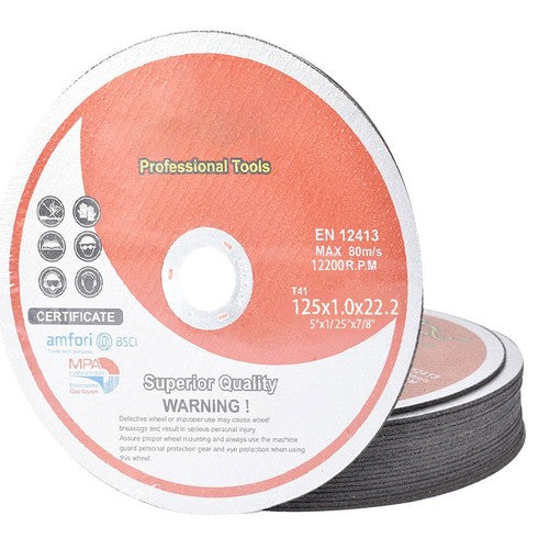 Solid Spare 100 Pack 5"x0.040"x7/8" Cut-off Wheel - Metal & Stainless Steel Cutting Discs