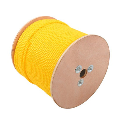 Solid Spare 1/4" x 600' Yellow Twisted Polypropylene Rope Heavy Duty Poly Ropes For Outdoor