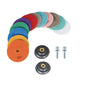 Solid Spare 14 Pack 4 Inch Diamond Polishing Pads Kit with 2PCS 5/8-11 Backer Pad