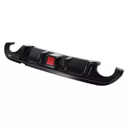 For 2014-2017 Infiniti Q50 Glossy Black Rear Bumper Diffuser W/ LED Brake Light