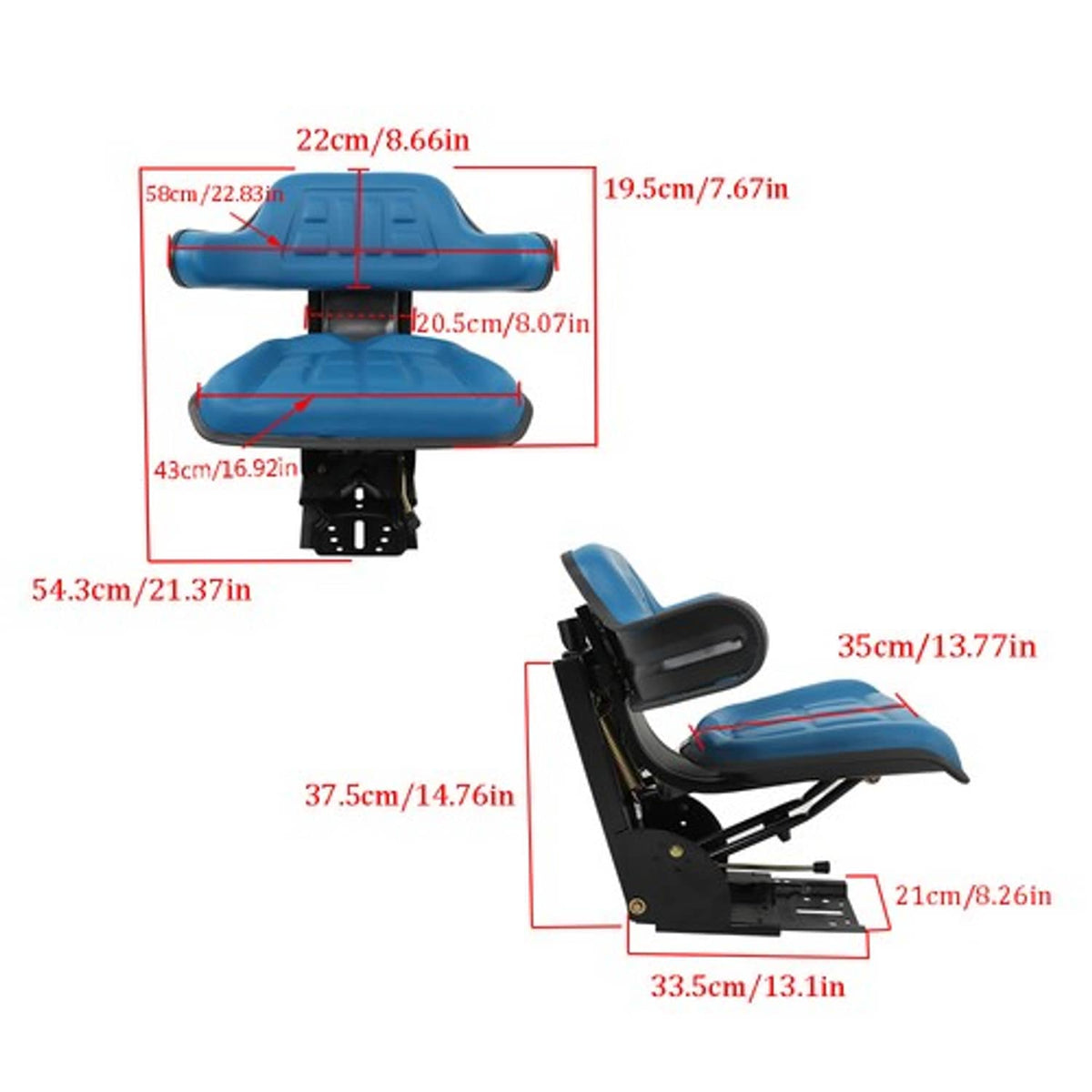 Solid Spare Tractor Suspension Seat Fit For Ford /New Holland John Deere 5910 5100 5000 5600