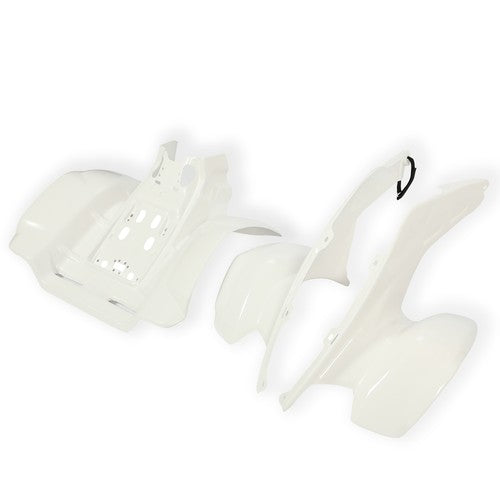 Solid Spare For Honda TRX 250R TRX250R 1986-1989 White Front & Rear Fender Set Plastics Kit
