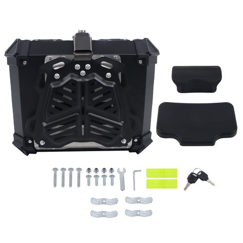 Solid Spare Waterproof Trunk Luggage Storage Case with Safety Lock Motorcycle Top Box 45L