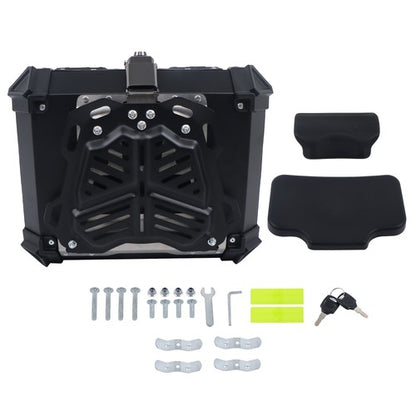 Solid Spare Waterproof Trunk Luggage Storage Case with Safety Lock Motorcycle Top Box 45L