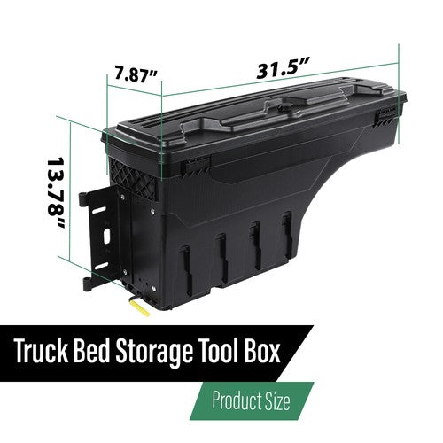 Solid Spare Fit For 1997-2014 Ford F150 F-150 Left Driver Side Truck Bed Storage Tool Box