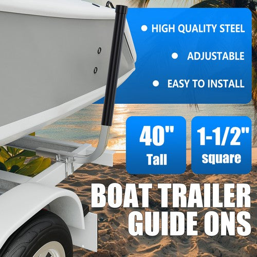 Solid Spare Pair Boat Trailer 40" Guide On Post W/ PVC Poles For Sailboat Trailer