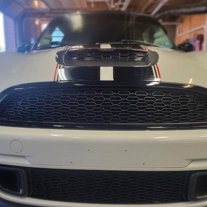 Solid Spare Hood Scoop For 07-13 Mini Cooper S R55 R56-R58 R59 Air Intake Vent Carbon Style