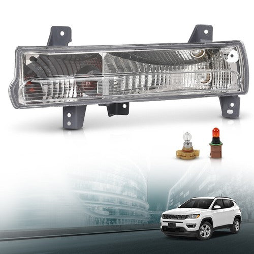 Solid Spare Fit For 2018-2021 Jeep Compass Front Bumper Parking Light Left Driver Side