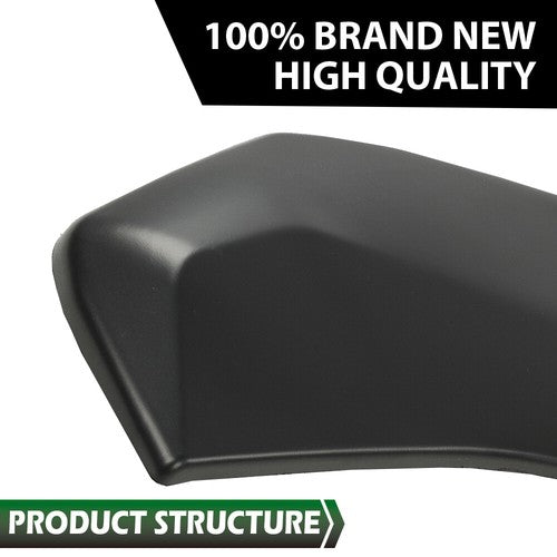 Solid Spare Universal Front Bumper Lip Spoiler Splitter Diffuser Winglet Type 2Pcs Black