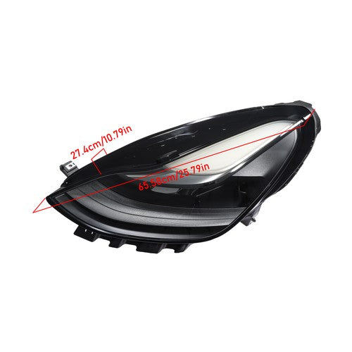 Solid Spare LED Headlight Assembly Left/Driver Side Fit For Tesla Model 3 Y 2021 2022 2023