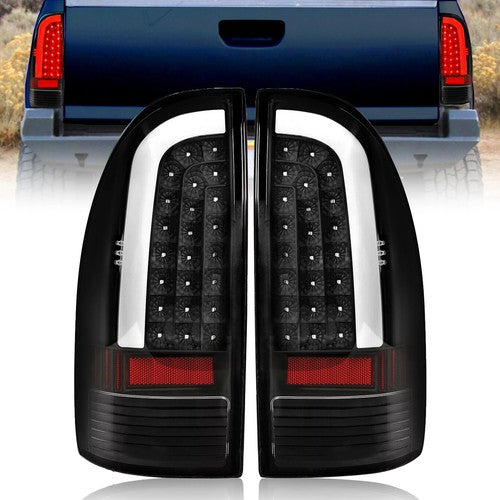 Solid Spare [LED TUBE BAR]FOR 05-15 TOYOTA TACOMA TAIL LIGHT BRAKE PARKING LAMPS BLACK