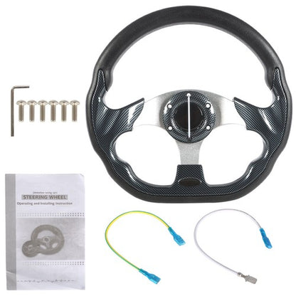Solid Spare 12" inch Golf Cart Steering Wheel For Yamaha EZGO Club Car Black USA