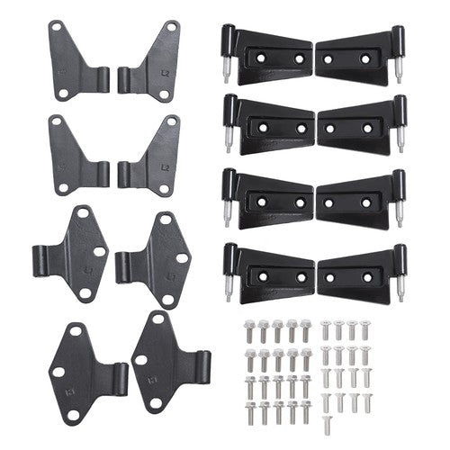 Solid Spare Suitable For Jeep Wrangler 2007-2018 Black Body Door Hinge Replacement Set 16pcs