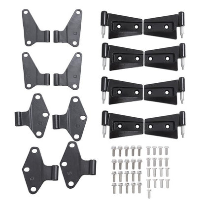 Solid Spare Suitable For Jeep Wrangler 2007-2018 Black Body Door Hinge Replacement Set 16pcs