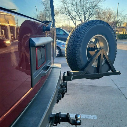 Solid Spare Rear Spare Tire Carrier For Hummer H2 2003-2009 Rack w/ Drop-down Option Steel