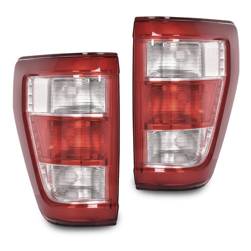 Solid Spare Fit For 2021-223 Ford F150 XL w/o Blind Spot TaiL Lights Brake Lamps Left+Right
