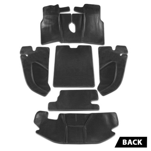 Solid Spare 6PCS Floor Mats Interior Carpets Rug Kit Gray Fit For 1997-2006 Jeep Wrangler TJ