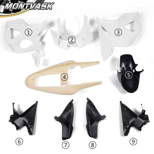 Solid Spare New 9pcs Unpainted Fairing Body Work Fit For HONDA CBR1000RR CBR 1000RR 12-16