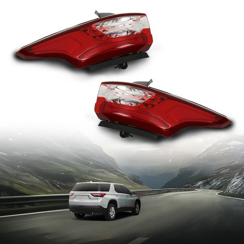 Solid Spare Fit For 2018-2021 Chevrolet Traverse Outer LED Tail Light Brake Lamp Left &Right