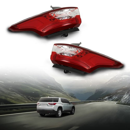 Solid Spare Fit For 2018-2021 Chevrolet Traverse Outer LED Tail Light Brake Lamp Left &Right
