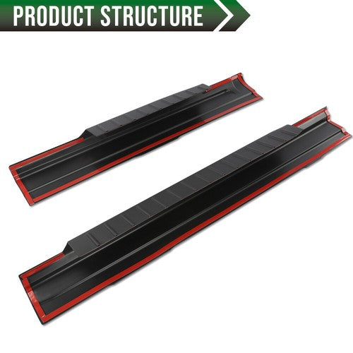 Solid Spare 4Pcs Rocker Panel Protector Guard Covers Fit For 09-14 Ford F150 Crew Cab Pickup