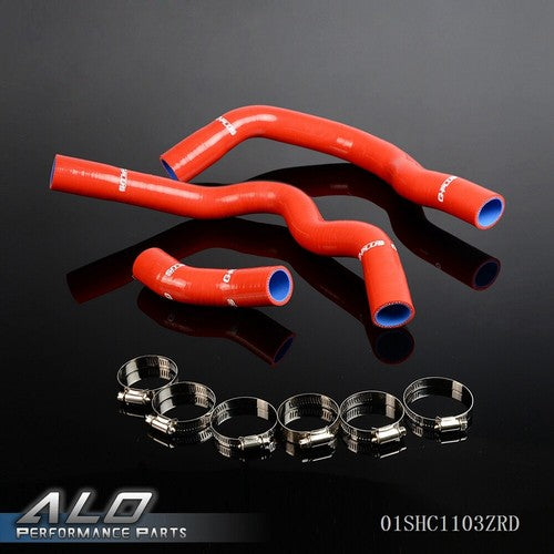 Solid Spare Silicone Radiator Hose+Clamps Kit Fit For 2001-2006 BMW Mini Cooper S R53 Red