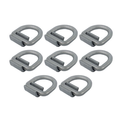 Solid Spare 8 Pack 3/4" Weld On Forged D Ring with Welding Clip 26,500lbs Fracture Strength