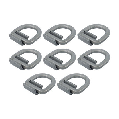 Solid Spare 8 Pack 3/4" Weld On Forged D Ring with Welding Clip 26,500lbs Fracture Strength
