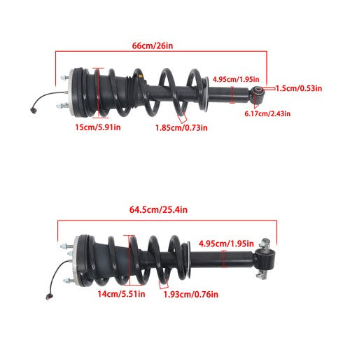 Solid Spare 4PCS Front Shock Strut Assy W/Electric 85640957 For Escalade GMC Yukon 2021-2025