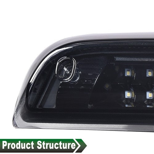 Solid Spare Fit For 2014-2018 Silverado Sierra Smoke/Black LED Third Brake Light Cargo Lamp