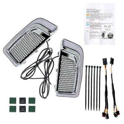 Solid Spare Fairing Lower Grill LED Turn Signal Running Light For Electra Glide 2014-2020