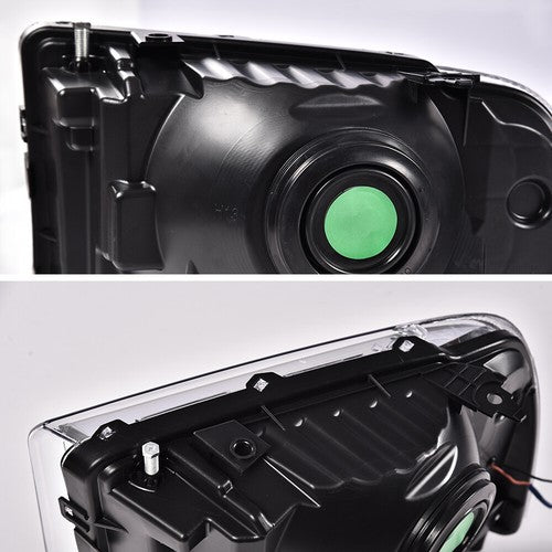 Solid Spare LED DRL Headlights For 2005-2007 Ford F250 F350 F450 F550 Super Duty LH+RH Pair
