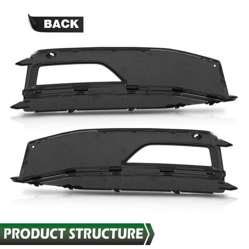 Solid Spare Bumper Fog Light Lamp Bezel Trim Fit For 13-16 Audi A4 Quattro B9 S4 S-Line