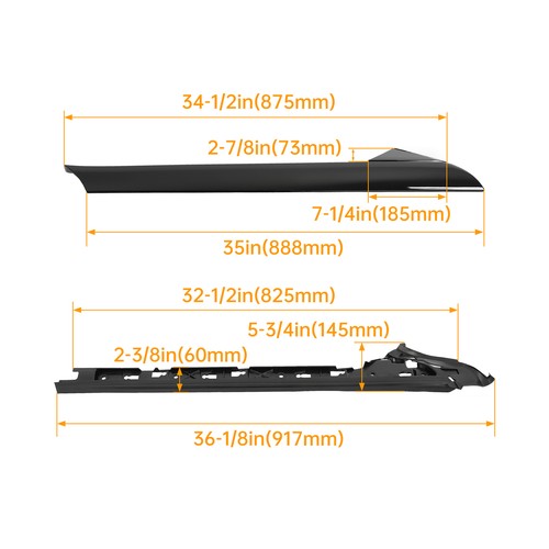 Solid Spare For 11-19 Ford Explorer Left Side Windshield A-Pillar Molding Inner Outer Trim