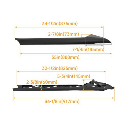Solid Spare For 11-19 Ford Explorer Left Side Windshield A-Pillar Molding Inner Outer Trim