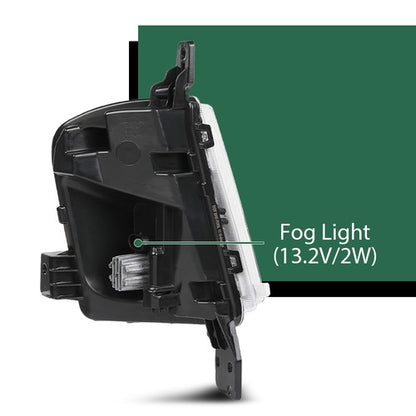 Solid Spare LED DRL Front Fog Light Driving Lamp Left Side Fit For 2019-2024 Ford Edge