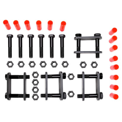 Solid Spare Heavy Duty Shackle Upgrade Kit Tandem Axle Trailer Spring Suspension Rebuild Kit