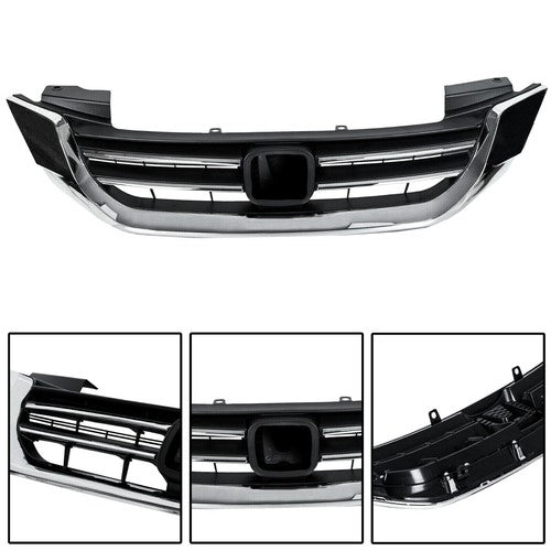 Solid Spare Chrome Front Upper Bumper Radiator Grille for Honda Accord Sedan 2013 2014 2015