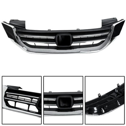 Solid Spare Chrome Front Upper Bumper Radiator Grille for Honda Accord Sedan 2013 2014 2015