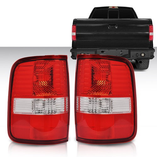 Solid Spare Pair Tail Lights Fit For 2004 2005 2006 2007 2008 Ford F150 F-150 Rear Lamps