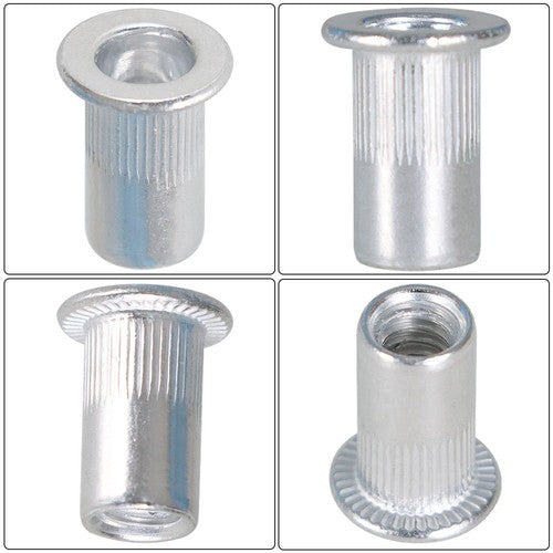 Solid Spare 100 Pack 10-24 Aluminum Flange Nutserts Rivet Nut Rivnut Nutsert