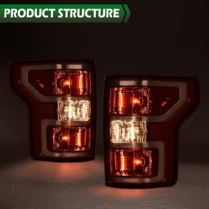 Solid Spare Fit For Ford F-150 Pickup 2018 2019 2020 Brake Tail Light Rear Lamp Left+Right
