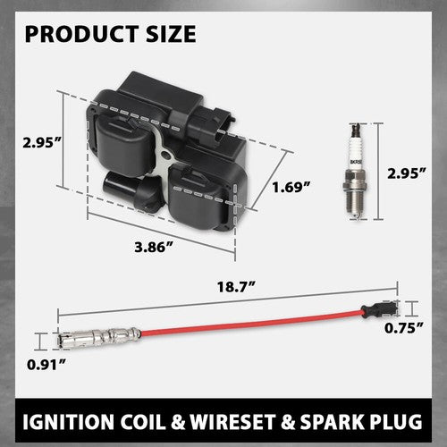 Solid Spare Fit For Mercedes-Benz C CL CLK ML Class Ignition Coil & Spark Plug & Wires