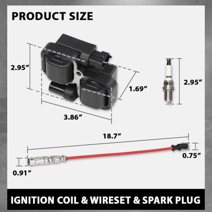 Solid Spare Fit For Mercedes-Benz C CL CLK ML Class Ignition Coil & Spark Plug & Wires