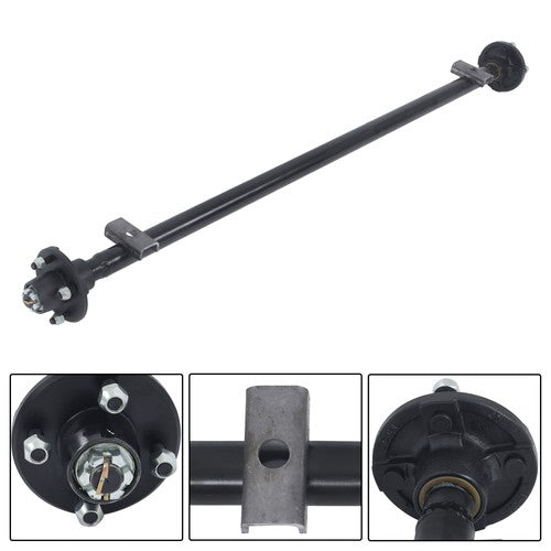 Solid Spare 4 lug-4' 57' Hub Face Trailer Axle w/ U-Bolt Kit 2000lbs For trailers RVs trucks