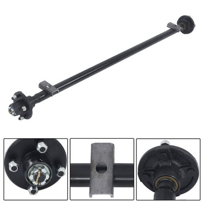 Solid Spare 4 lug-4' 57' Hub Face Trailer Axle w/ U-Bolt Kit 2000lbs For trailers RVs trucks
