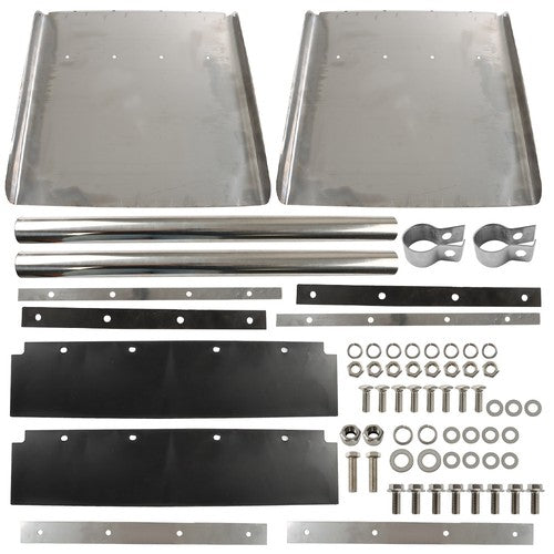 Solid Spare For Volvo VNL Semi Truck Quarter Fender Set 24"x24" Stainless Steel Tube Bracket