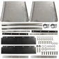 Solid Spare For Volvo VNL Semi Truck Quarter Fender Set 24"x24" Stainless Steel Tube Bracket
